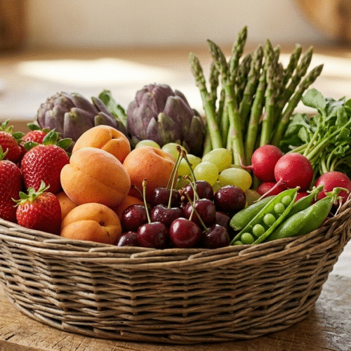 Primavera. Frutas y verduras de temporada