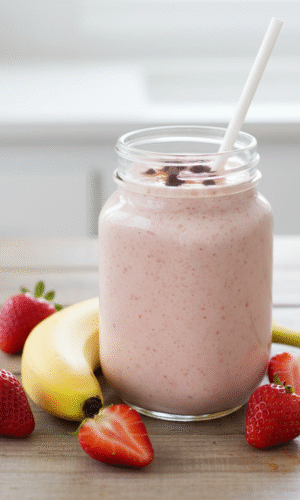 batido-platano-y-fresas